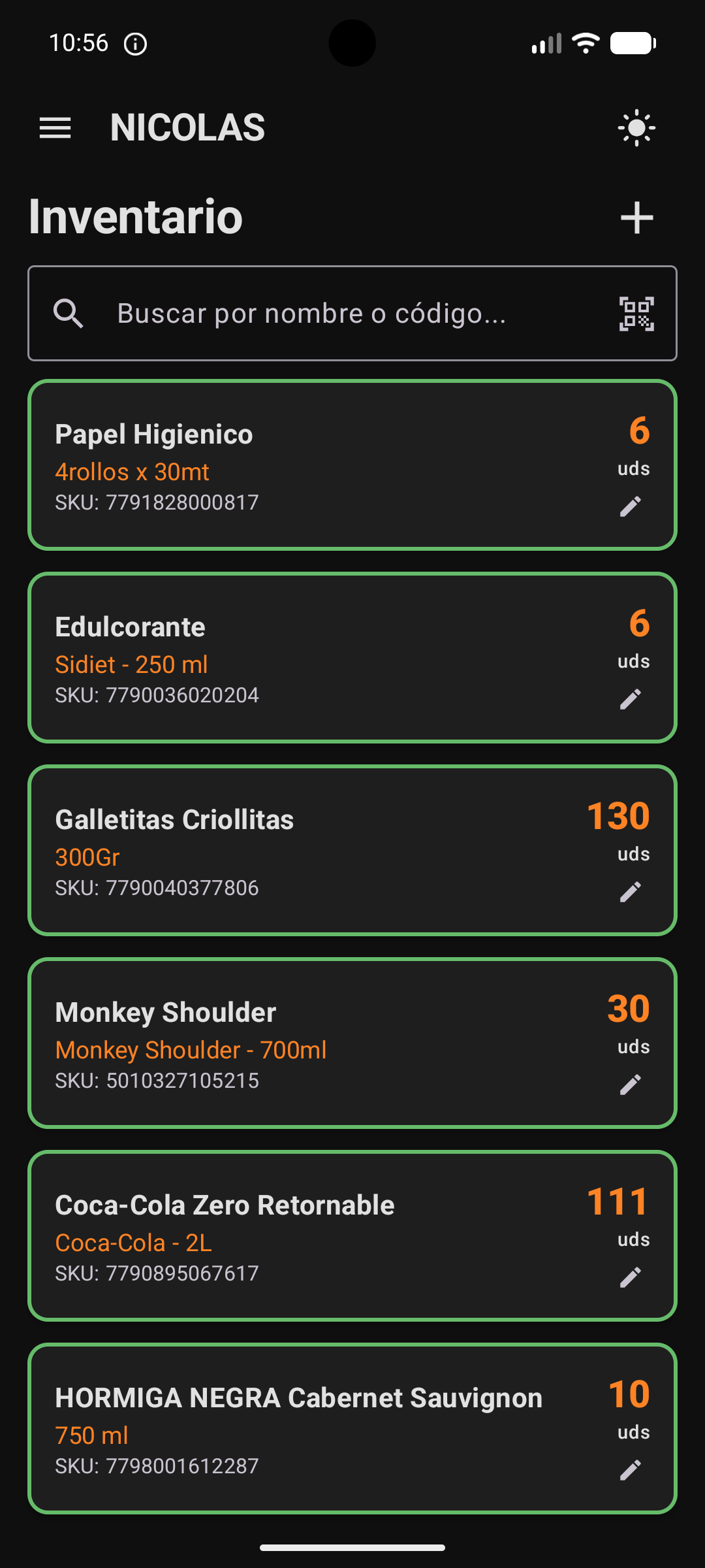 ROAR-STOCK Mobile App Screen