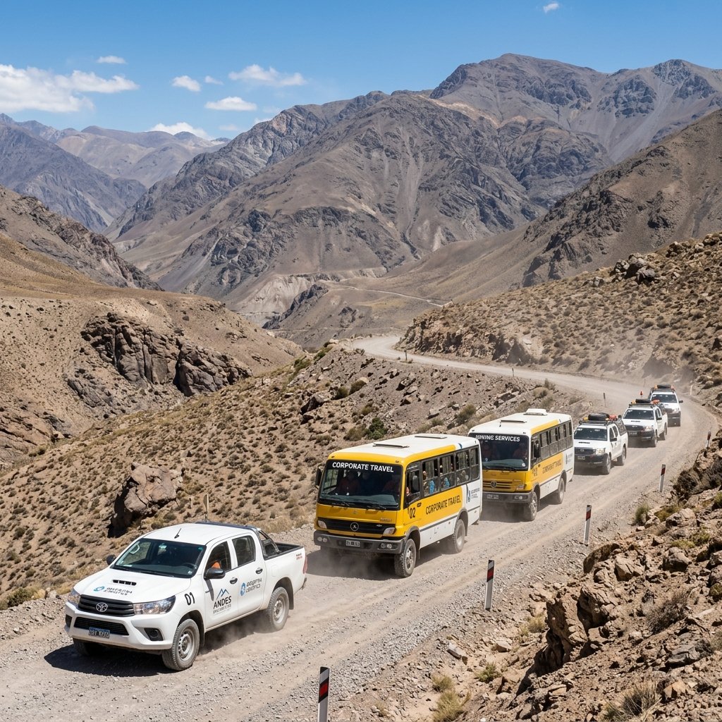 Camionetas 4x4 de logística minera RemoteOpsAR en Catamarca